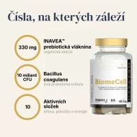 BiomeCell Přípravek s prebiotiky a probiotiky pro střevní mikrobiom