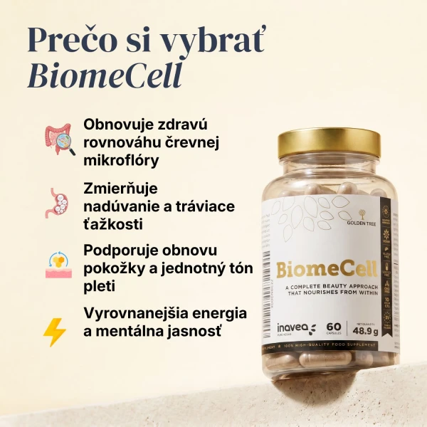 BiomeCell Prebiotický a probiotický prípravok na podporu črevnej mikroflóry