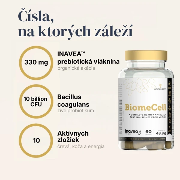 BiomeCell Prebiotický a probiotický prípravok na podporu črevnej mikroflóry