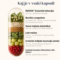 BiomeCell Prebiotična vlakna in žive bakterijske kulture v eni kapsuli