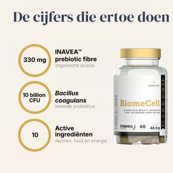 BiomeCell Prebiotische en probiotische formule voor het darmmicrobioom
