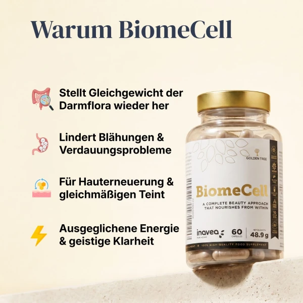 BiomeCell Darmflora-Formel mit Präbiotika und Probiotika
