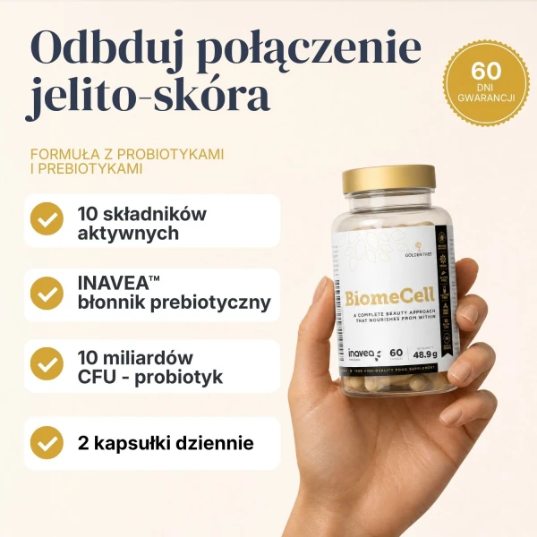 BiomeCell Preparat prebiotyczno-probiotyczny wspomagający mikroflorę jelitową