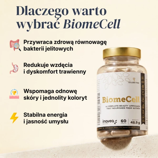 BiomeCell Preparat prebiotyczno-probiotyczny wspomagający mikroflorę jelitową