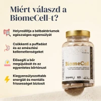 BiomeCell Prebiotikus rostok és élő baktériumkultúrák egy kapszulában