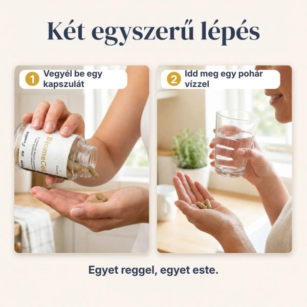 BiomeCell Prebiotikus rostok és élő baktériumkultúrák egy kapszulában