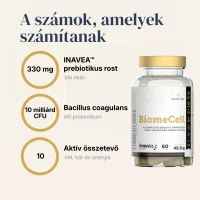 BiomeCell Prebiotikus rostok és élő baktériumkultúrák egy kapszulában