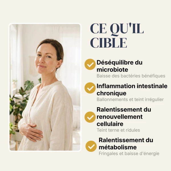 BiomeCell Formule prébiotique et probiotique pour le microbiome intestinal