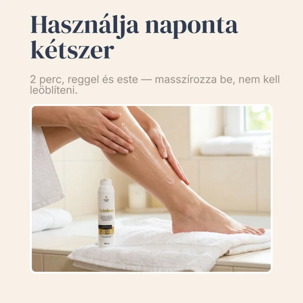 Veinless Gél Szüntesse meg a vénás torlódást, és nyerje vissza a könnyed, kényelmes lábérzetet!